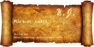 Márkus Judit névjegykártya