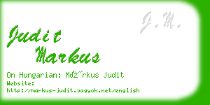 judit markus business card